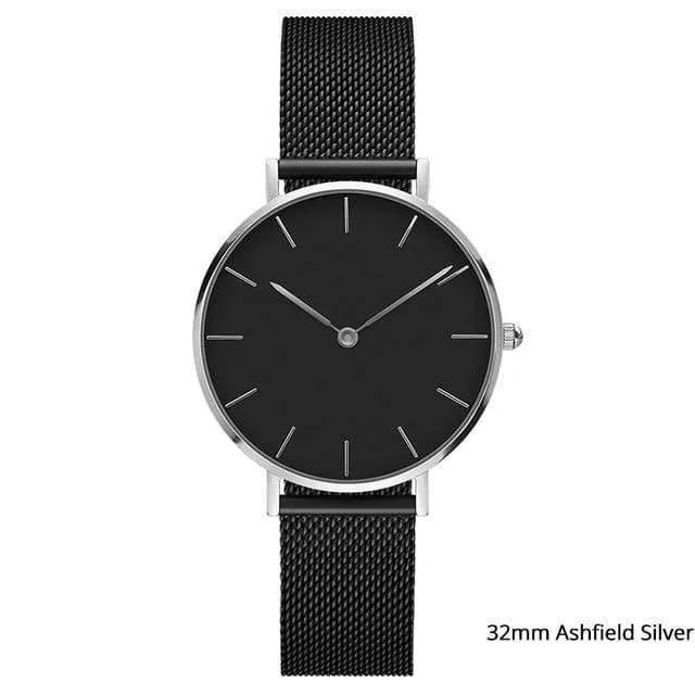 Mode armbanduhren frauen mailand edelstahl band dame quarzuhren uhr relogio feminino