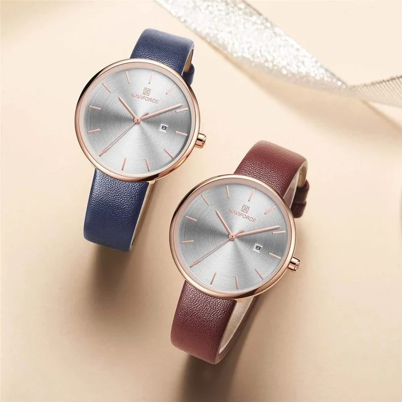 Damenuhr, modisch, Quarz, Dame, PU-Armband, einfaches Datum, lässig, wasserdicht, Armbanduhr, Geschenk für Mädchen/Frau/Frauen