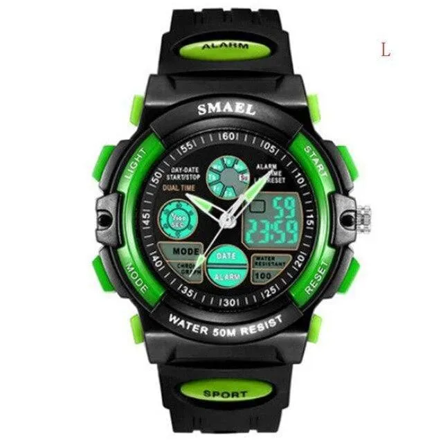 Digitaluhr Kids Boy SMAEL Kinderuhr für Jungen und Mädchen Geschenk Sportuhr Wasserdicht 0508 Kinderuhren Digital Children