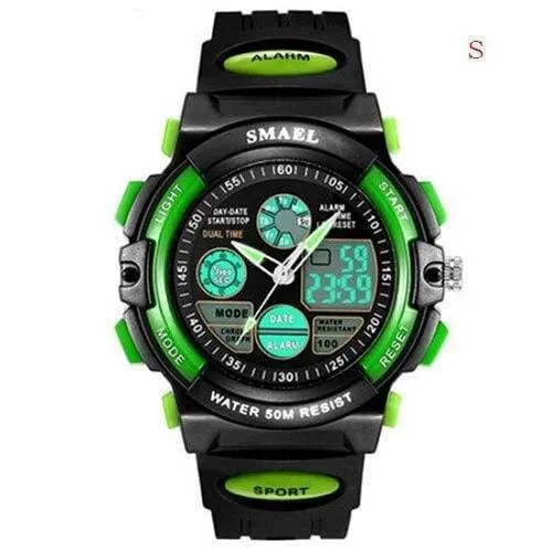 Digitaluhr Kids Boy SMAEL Kinderuhr für Jungen und Mädchen Geschenk Sportuhr Wasserdicht 0508 Kinderuhren Digital Children