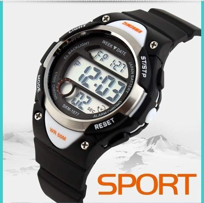 Kinderuhren, Alarm, Stoppuhr, wasserdicht, Schwimmen, LED-Digitaluhr für Jungen, Mädchen, Studenten, Armbanduhren