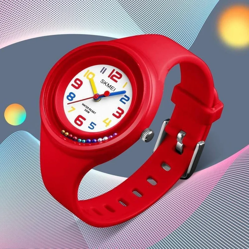 Kinderuhr Bunte Quarz-Armbanduhr 50M Wasserdichter Wecker Jungen-Mädchen-Kinderuhren Reloj Mujer