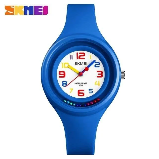 Kinderuhr Bunte Quarz-Armbanduhr 50M Wasserdichter Wecker Jungen-Mädchen-Kinderuhren Reloj Mujer