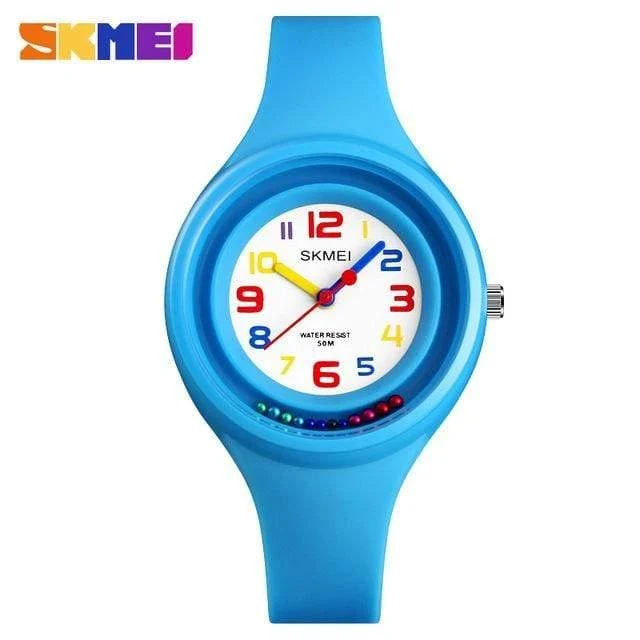 Kinderuhr Bunte Quarz-Armbanduhr 50M Wasserdichter Wecker Jungen-Mädchen-Kinderuhren Reloj Mujer
