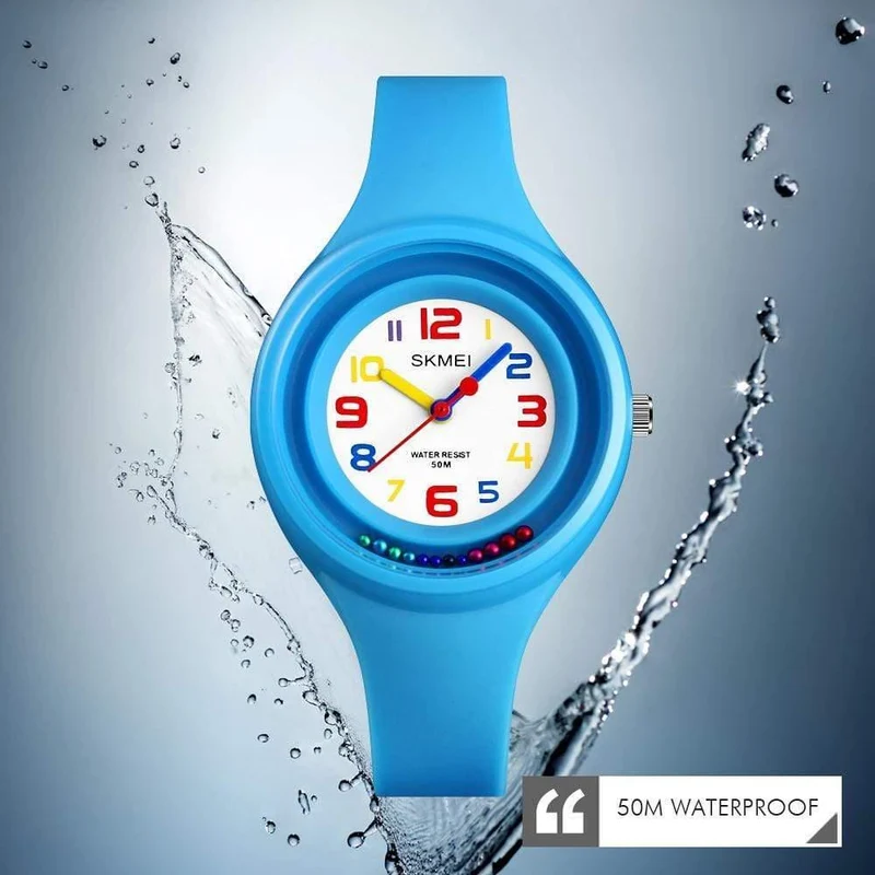Kinderuhr Bunte Quarz-Armbanduhr 50M Wasserdichter Wecker Jungen-Mädchen-Kinderuhren Reloj Mujer