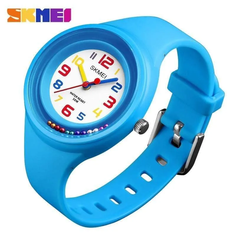 Kinderuhr Bunte Quarz-Armbanduhr 50M Wasserdichter Wecker Jungen-Mädchen-Kinderuhren Reloj Mujer