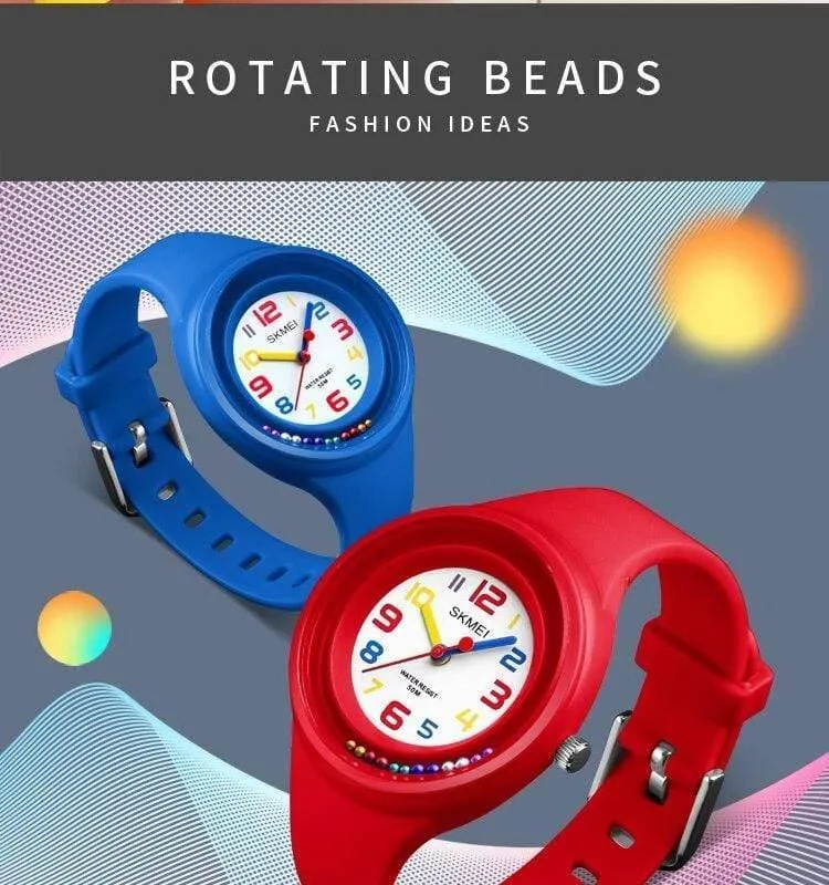 Kinderuhr Bunte Quarz-Armbanduhr 50M Wasserdichter Wecker Jungen-Mädchen-Kinderuhren Reloj Mujer