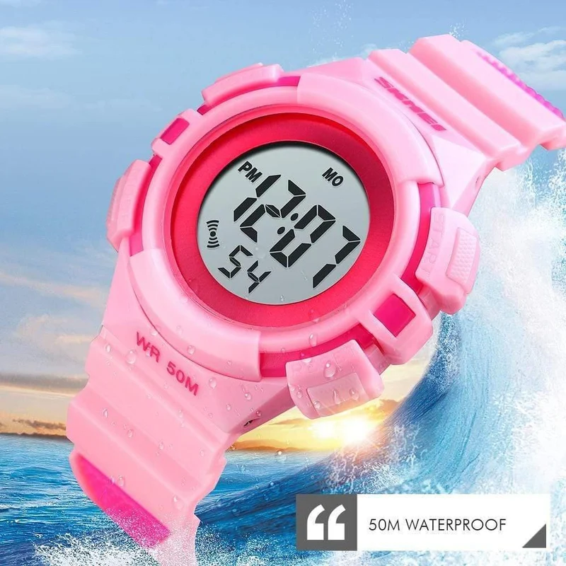 Kinderuhr, wasserdicht, luxuriös, Stoppuhr, Outdoor, Anti-Schock, Sport, Kinderuhr, leuchtende LED-Mode, digitale Uhren