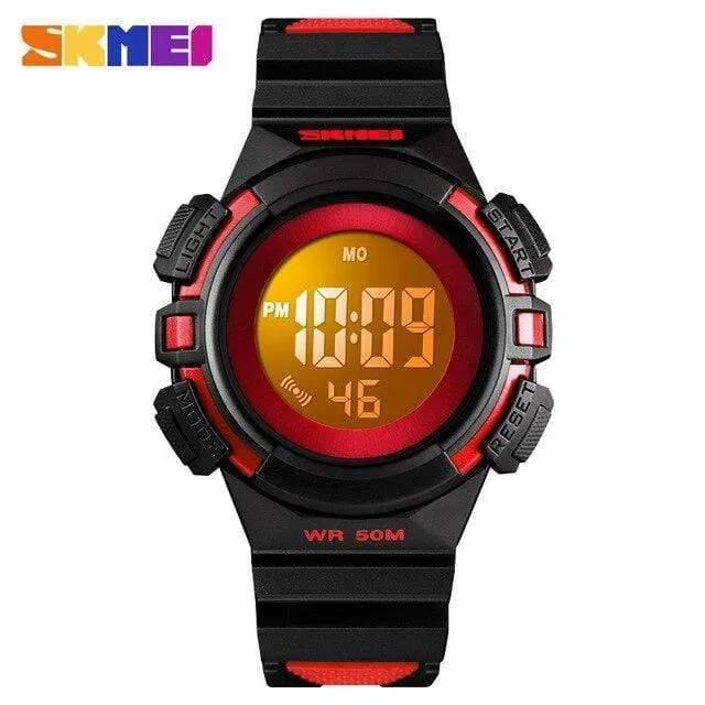 Kinderuhr, wasserdicht, luxuriös, Stoppuhr, Outdoor, Anti-Schock, Sport, Kinderuhr, leuchtende LED-Mode, digitale Uhren