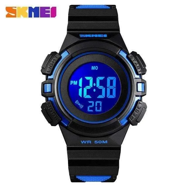 Kinderuhr, wasserdicht, luxuriös, Stoppuhr, Outdoor, Anti-Schock, Sport, Kinderuhr, leuchtende LED-Mode, digitale Uhren
