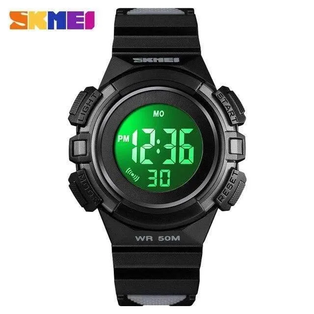 Kinderuhr, wasserdicht, luxuriös, Stoppuhr, Outdoor, Anti-Schock, Sport, Kinderuhr, leuchtende LED-Mode, digitale Uhren