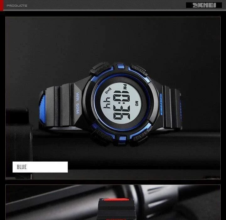Kinderuhr, wasserdicht, luxuriös, Stoppuhr, Outdoor, Anti-Schock, Sport, Kinderuhr, leuchtende LED-Mode, digitale Uhren