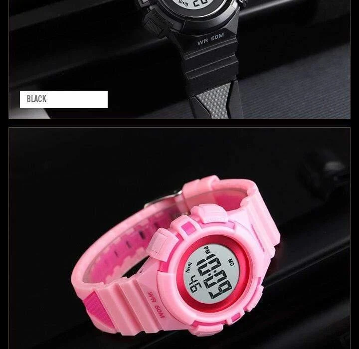 Kinderuhr, wasserdicht, luxuriös, Stoppuhr, Outdoor, Anti-Schock, Sport, Kinderuhr, leuchtende LED-Mode, digitale Uhren