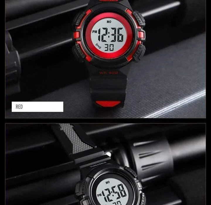 Kinderuhr, wasserdicht, luxuriös, Stoppuhr, Outdoor, Anti-Schock, Sport, Kinderuhr, leuchtende LED-Mode, digitale Uhren