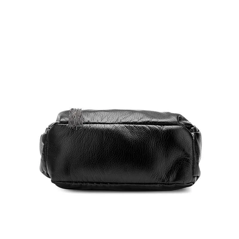 Damen Casual Hobos Frauen Messenger Taschen Umhängetasche Weiche gewaschen PU Leder Schulter Tasche Quaste Mode Weibliche Handtasche