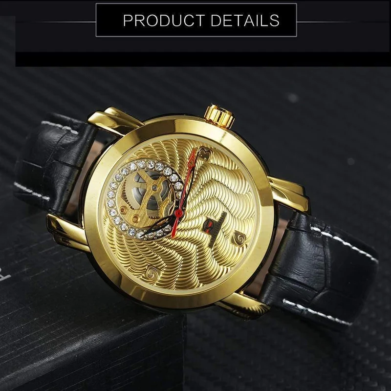 Luxus Männer Frauen Mechanische Uhren Mode Liebhaber Geschenk Kristall Dekoration Zarte Zifferblatt Louvre Serie Hohl