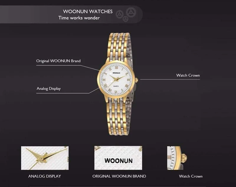 Paaruhren WOONUN Top-Marke Luxus Gold Ultradünne Quarzuhren Frauen Männer Liebhaber Uhrenset Valentinstag Geschenk