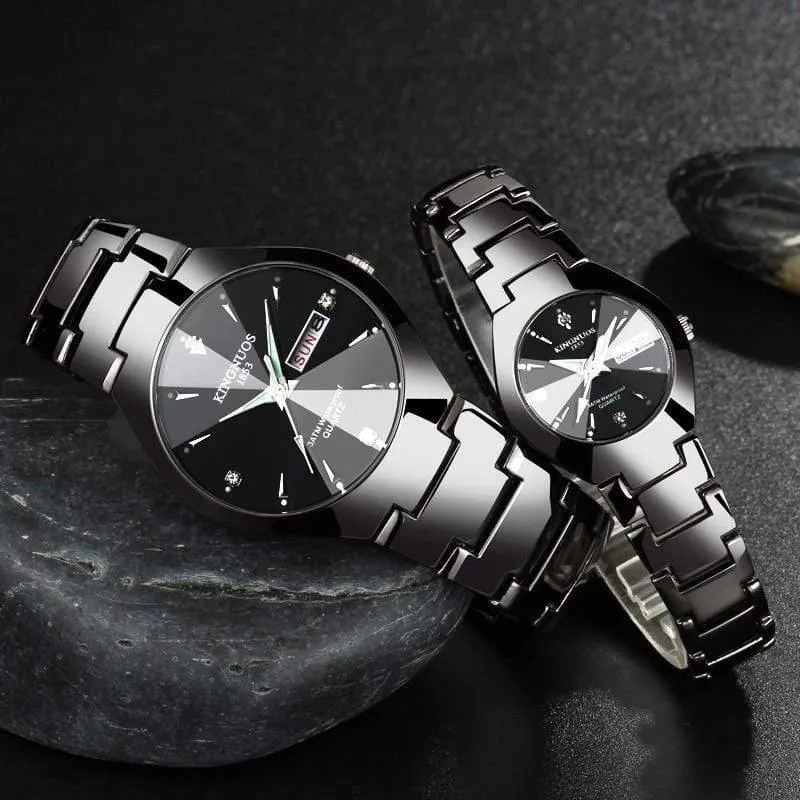 Lovers Watch Damenmode Kalender Leuchtende Uhren Herren Casual Wasserdicht Quarz Armbanduhren Unisex