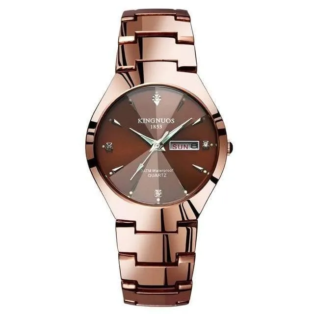 Lovers Watch Damenmode Kalender Leuchtende Uhren Herren Casual Wasserdicht Quarz Armbanduhren Unisex