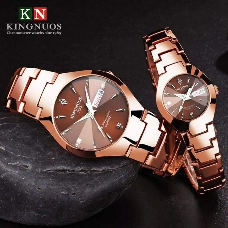 Lovers Watch Damenmode Kalender Leuchtende Uhren Herren Casual Wasserdicht Quarz Armbanduhren Unisex