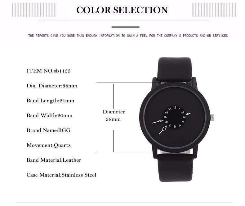 Uhren Herren Damen Quarzuhr Neues Design Einzigartige Lovers-Armbanduhr Casual Schwarz Weiß Uhr Lederband