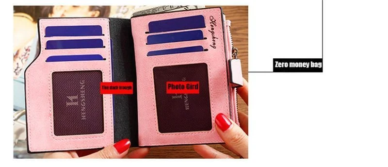 Brieftasche Frauen Leder Kreditkarteninhaber Reißverschluss Brieftasche Kurze Geldbörse Für Karten Geldbörse Portefeuille Zip Karte Kurze Clutch