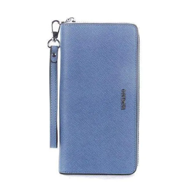 Frauen Kuh Leder Kupplung Damen Kontinent Geldbörsen Metalic Echtes Leder Brieftaschen Handy Halter Heißer Verkauf