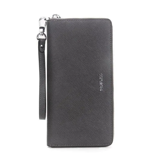 Frauen Kuh Leder Kupplung Damen Kontinent Geldbörsen Metalic Echtes Leder Brieftaschen Handy Halter Heißer Verkauf
