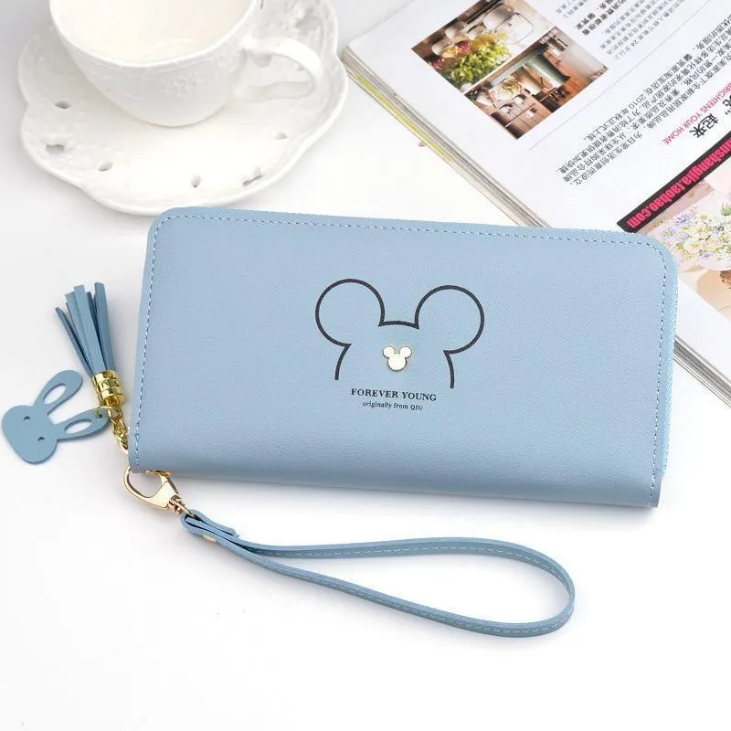Frauen Leder Brieftasche Weibliche Lange Tragbare Multifunktions Solide Geldbörse Frauen Telefon Cion Karte Halter Damen Kupplung Carteras