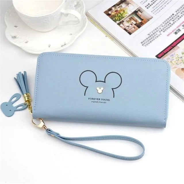 Frauen Leder Brieftasche Weibliche Lange Tragbare Multifunktions Solide Geldbörse Frauen Telefon Cion Karte Halter Damen Kupplung Carteras