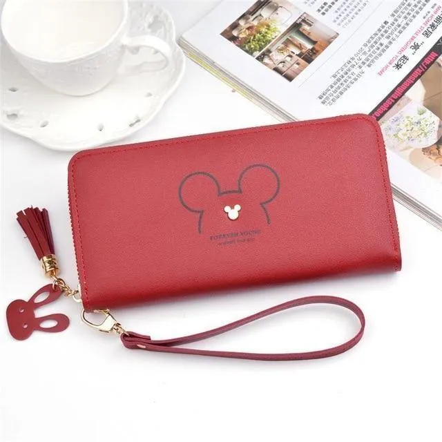 Frauen Leder Brieftasche Weibliche Lange Tragbare Multifunktions Solide Geldbörse Frauen Telefon Cion Karte Halter Damen Kupplung Carteras