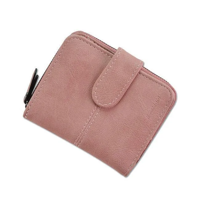 Frauen Kleine Brieftasche Für Kreditkarte Weibliche Geldbörse Leder Brieftasche Mode Kurze Kupplung Dame Solide Mini Geldbörse Frauen Brieftaschen