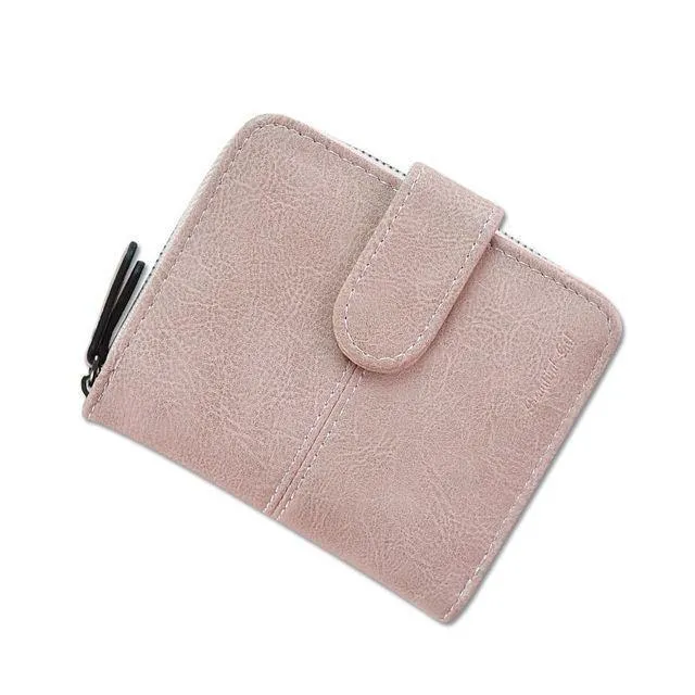 Frauen Kleine Brieftasche Für Kreditkarte Weibliche Geldbörse Leder Brieftasche Mode Kurze Kupplung Dame Solide Mini Geldbörse Frauen Brieftaschen