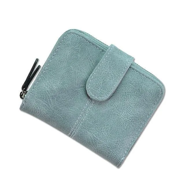 Frauen Kleine Brieftasche Für Kreditkarte Weibliche Geldbörse Leder Brieftasche Mode Kurze Kupplung Dame Solide Mini Geldbörse Frauen Brieftaschen
