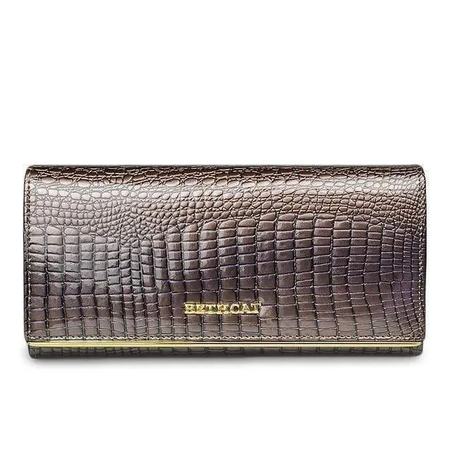 Frauen Brieftasche und Geldbörsen Echtes Leder Weibliche Münze Kartenhalter Geldbörse Damen Geld Taschen Alligator Kuh Brieftaschen