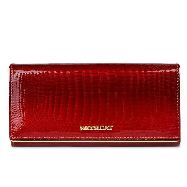 Frauen Brieftasche und Geldbörsen Echtes Leder Weibliche Münze Kartenhalter Geldbörse Damen Geld Taschen Alligator Kuh Brieftaschen