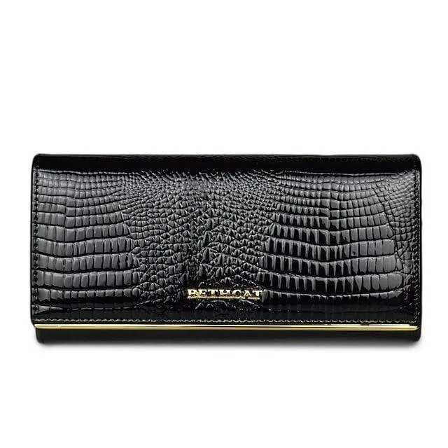 Frauen Brieftasche und Geldbörsen Echtes Leder Weibliche Münze Kartenhalter Geldbörse Damen Geld Taschen Alligator Kuh Brieftaschen