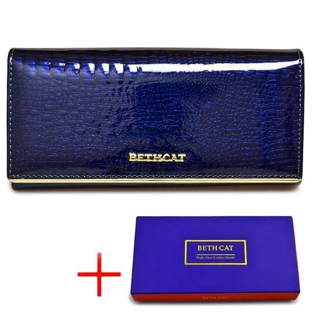 Frauen Brieftasche und Geldbörsen Echtes Leder Weibliche Münze Kartenhalter Geldbörse Damen Geld Taschen Alligator Kuh Brieftaschen