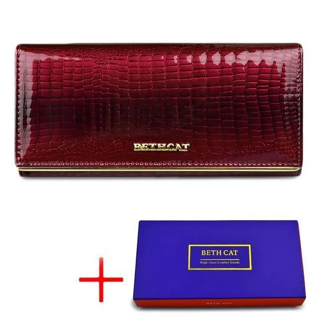 Frauen Brieftasche und Geldbörsen Echtes Leder Weibliche Münze Kartenhalter Geldbörse Damen Geld Taschen Alligator Kuh Brieftaschen