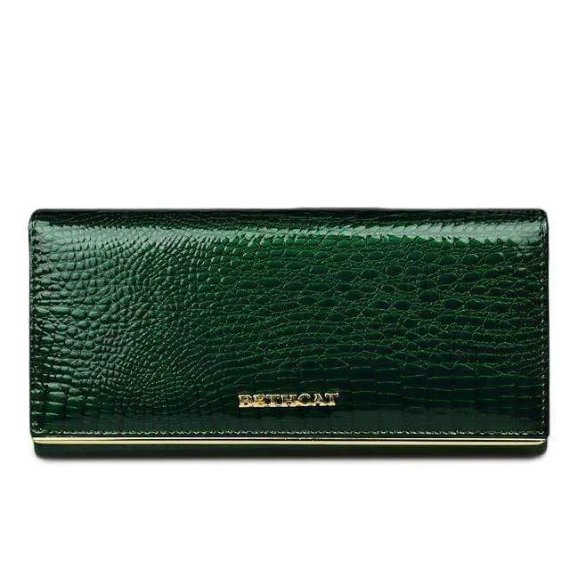 Frauen Brieftasche und Geldbörsen Echtes Leder Weibliche Münze Kartenhalter Geldbörse Damen Geld Taschen Alligator Kuh Brieftaschen