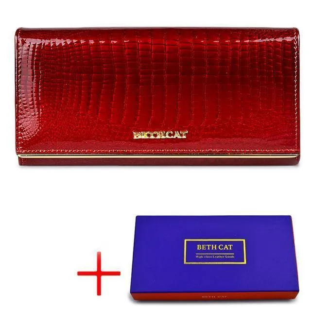 Frauen Brieftasche und Geldbörsen Echtes Leder Weibliche Münze Kartenhalter Geldbörse Damen Geld Taschen Alligator Kuh Brieftaschen