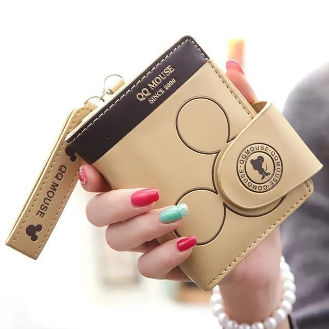Brieftaschen und Geldbörsen der Frauen der kleinen Geldbörsenkarikatur mickey netter Münzengeldbeutelhaspekartenhalter-Frauen weibliche berühmte Marke der Geldbörsen