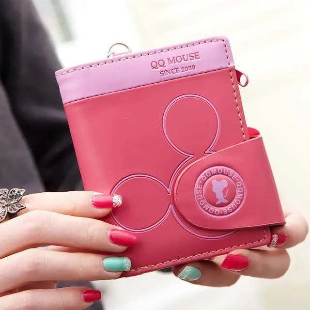 Brieftaschen und Geldbörsen der Frauen der kleinen Geldbörsenkarikatur mickey netter Münzengeldbeutelhaspekartenhalter-Frauen weibliche berühmte Marke der Geldbörsen