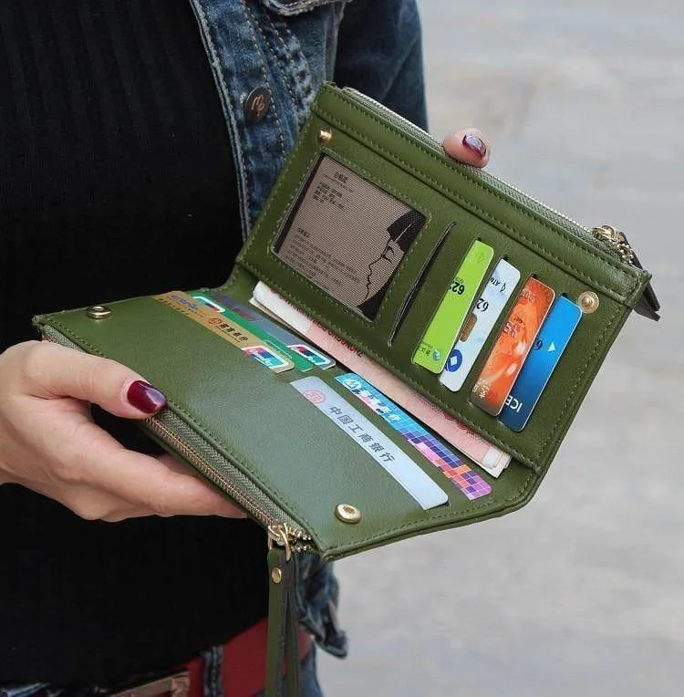 Frauen Brieftasche Kupplung frauen Geldbörse Beste Telefon Brieftasche Weibliche Fall Telefon Tasche Carteira Femme