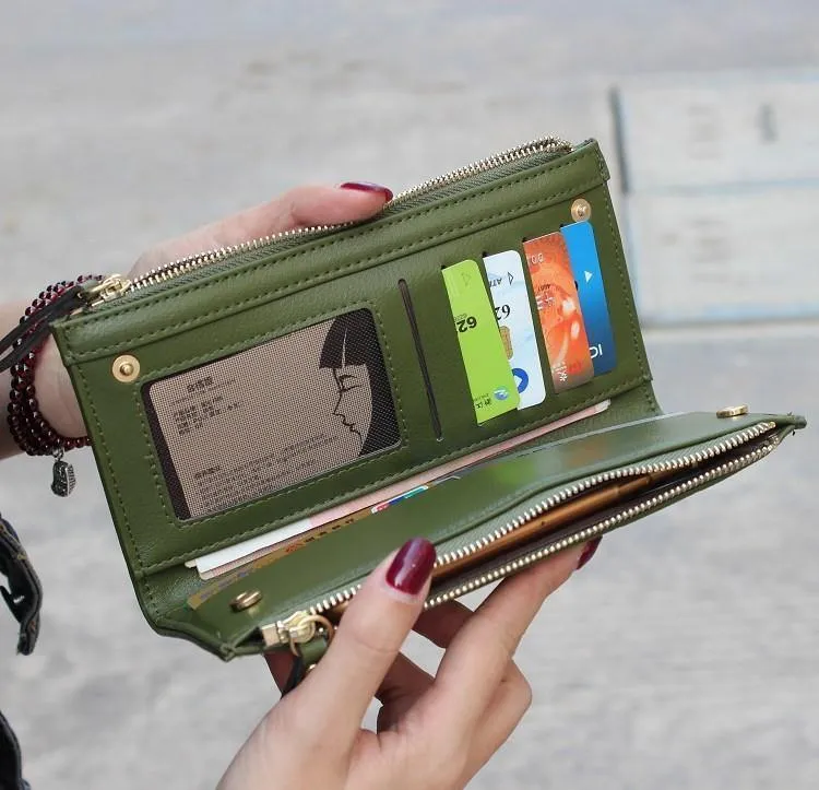 Frauen Brieftasche Kupplung frauen Geldbörse Beste Telefon Brieftasche Weibliche Fall Telefon Tasche Carteira Femme