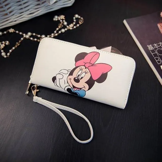 Frauen Geldbörsen Mickey Tasche Minnie Geldbörse Leder Handtasche Frauen Billeteras Damen Clutch Tasche Embrayage Sac Bolsas Feminina
