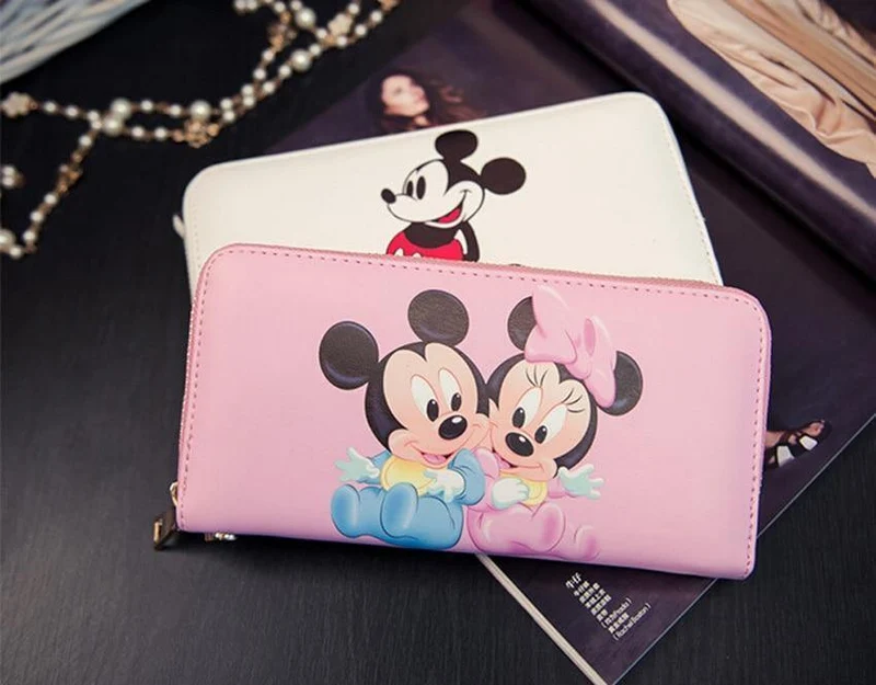Frauen Geldbörsen Mickey Tasche Minnie Geldbörse Leder Handtasche Frauen Billeteras Damen Clutch Tasche Embrayage Sac Bolsas Feminina
