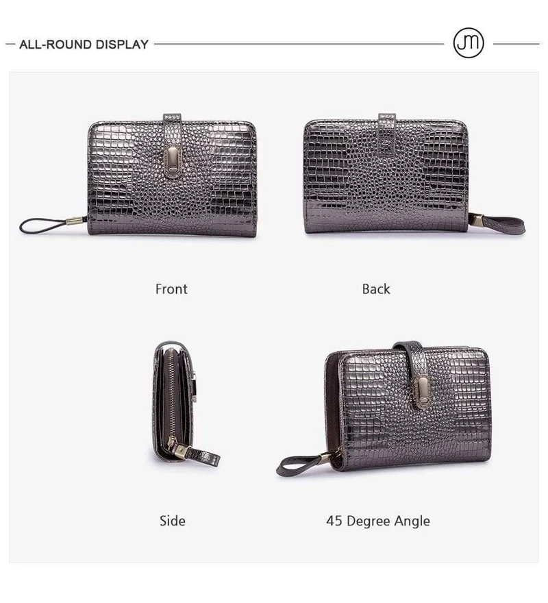 Leder Frauen Brieftaschen Krokodil Muster Kleine Brieftasche Magnetische Schnalle Rindsleder Frauen Geldbörse
