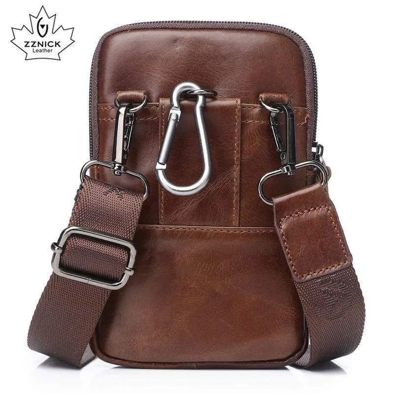 Leder Hüfttaschen Pack Gürteltasche Handtaschen Handytasche Taschen Reise Hüfttasche Männliche Taille Herrentasche Mode Klappe