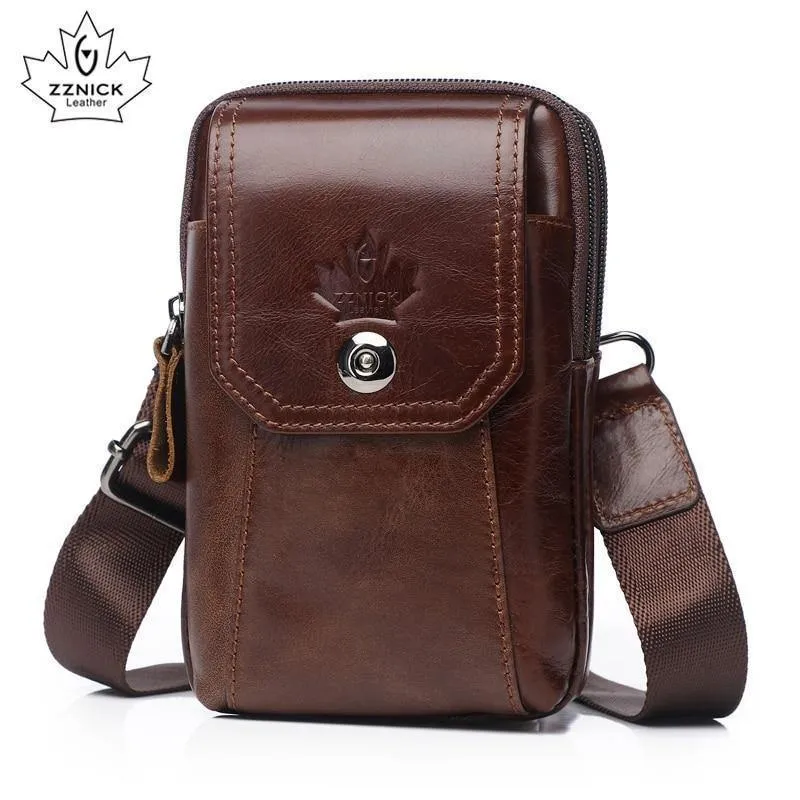 Leder Hüfttaschen Pack Gürteltasche Handtaschen Handytasche Taschen Reise Hüfttasche Männliche Taille Herrentasche Mode Klappe